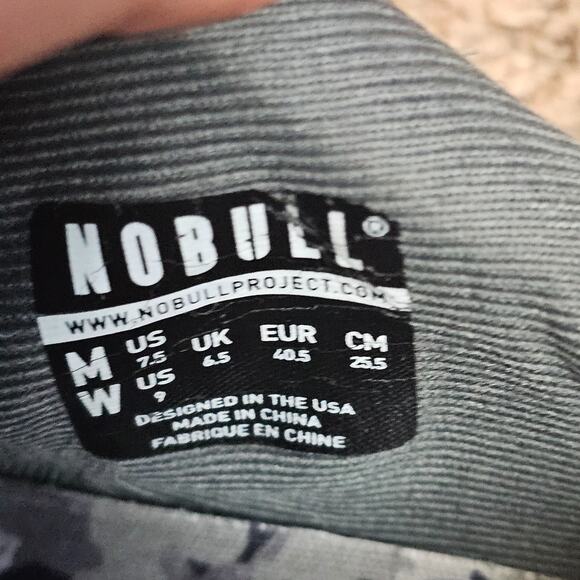 Nobull Outwork Wild Shoes Black Gray Camouflage Sneakers Mens 7.5 Womens 9 - Picture 10 of 11